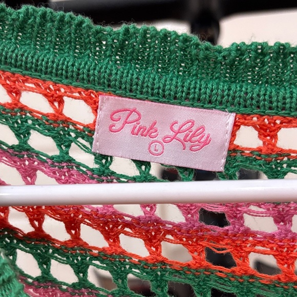 Pink Lily Vibrant Striped Sweater. Never Worn. Excellent Condition. - Picture 2 of 2